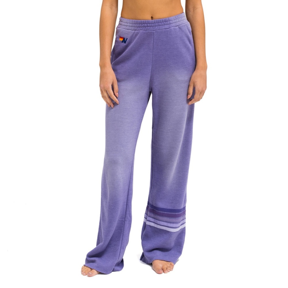 Aviator Nation Purple Wide Leg Pants